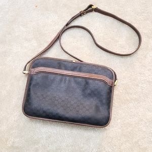 Vintage Gucci Canvas Leather Crossbody